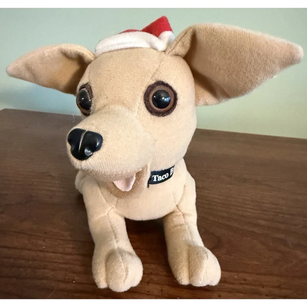 Vintage Yo Quiero Taco Bell Chihuahua Dog Christmas Feliz Navidad Plush‎ Toy